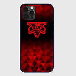 Чехол для iPhone 12 Pro Max GTA red poly, цвет: 3D-черный