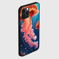 Чехол для iPhone 12 Pro Max Подводный мир медузы, цвет: 3D-черный — фото 2