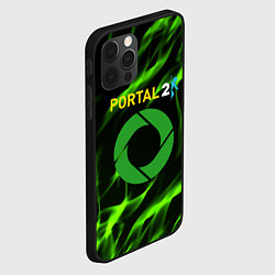 Чехол для iPhone 12 Pro Max Portal green flame, цвет: 3D-черный — фото 2