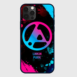 Чехол для iPhone 12 Pro Max Linkin Park 2024 - neon gradient, цвет: 3D-черный