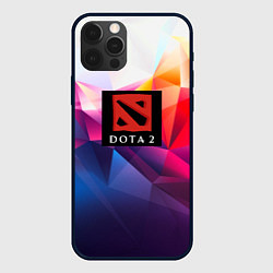 Чехол для iPhone 12 Pro Max DOTA geometry neon, цвет: 3D-черный