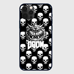 Чехол для iPhone 12 Pro Max Doom какадемон черепа, цвет: 3D-черный