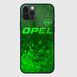 Чехол для iPhone 12 Pro Max Opel - green gradient посередине, цвет: 3D-черный