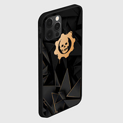 Чехол для iPhone 12 Pro Max Gears of War golden poly, цвет: 3D-черный — фото 2