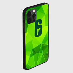 Чехол для iPhone 12 Pro Max Rainbow Six green poly, цвет: 3D-черный — фото 2