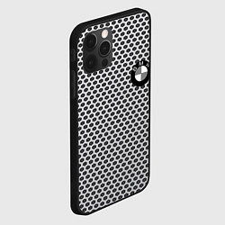 Чехол для iPhone 12 Pro Max BMW carbon steel auto, цвет: 3D-черный — фото 2