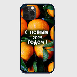 Чехол для iPhone 12 Pro Max Много апельсинов мандаринов: с новым 2025 годом, цвет: 3D-черный