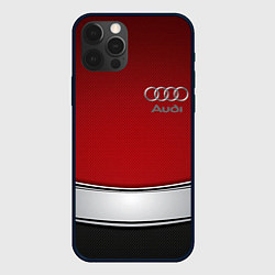 Чехол для iPhone 12 Pro Max Audi metal car steel, цвет: 3D-черный