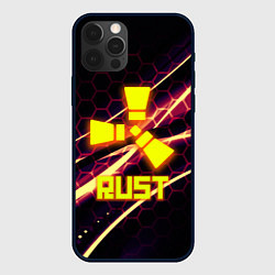 Чехол для iPhone 12 Pro Max RUST game hexagon, цвет: 3D-черный