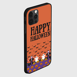 Чехол для iPhone 12 Pro Max Happy Halloween pattern, цвет: 3D-черный — фото 2