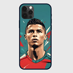 Чехол для iPhone 12 Pro Max Футболист Рональдо, цвет: 3D-черный