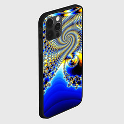 Чехол для iPhone 12 Pro Max Фрактальный психоделики узор, цвет: 3D-черный — фото 2