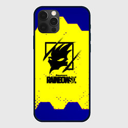 Чехол для iPhone 12 Pro Max Rainbow six hexagon steel, цвет: 3D-черный