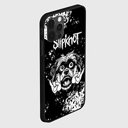 Чехол для iPhone 12 Pro Max Slipknot рок пес, цвет: 3D-черный — фото 2