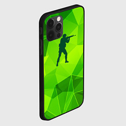 Чехол для iPhone 12 Pro Max Counter Strike green poly, цвет: 3D-черный — фото 2