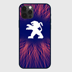 Чехол для iPhone 12 Pro Max Peugeot red energy, цвет: 3D-черный