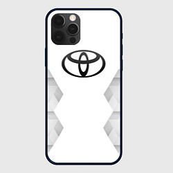 Чехол для iPhone 12 Pro Max Toyota white poly, цвет: 3D-черный