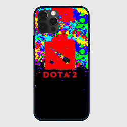 Чехол для iPhone 12 Pro Max Dota абстрактные краски, цвет: 3D-черный