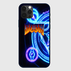 Чехол для iPhone 12 Pro Max Doom мистические символы, цвет: 3D-черный