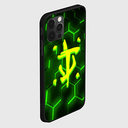 Чехол для iPhone 12 Pro Max Doom кислотная броня, цвет: 3D-черный — фото 2