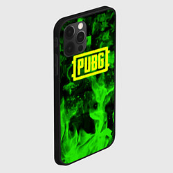 Чехол для iPhone 12 Pro Max PUBG green fire game, цвет: 3D-черный — фото 2