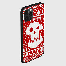 Чехол для iPhone 12 Pro Max Вязаный warhammer waaagh, цвет: 3D-черный — фото 2