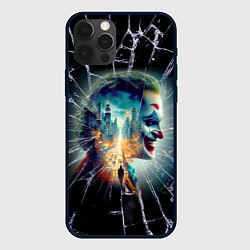 Чехол для iPhone 12 Pro Max Джокер в мегаполисе - осколки, цвет: 3D-черный