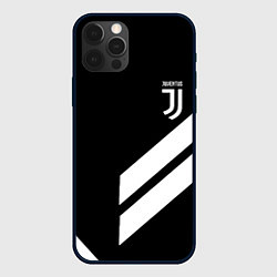 Чехол для iPhone 12 Pro Max Juventus line white, цвет: 3D-черный