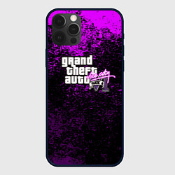 Чехол для iPhone 12 Pro Max GTA 6 vice city брызги красок неон, цвет: 3D-черный