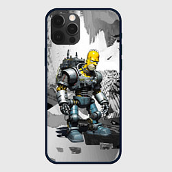 Чехол для iPhone 12 Pro Max Homer Simpson cool cyborg - ai art fantasy, цвет: 3D-черный