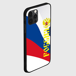 Чехол для iPhone 12 Pro Max Флаг России, паттерн, цвет: 3D-черный — фото 2