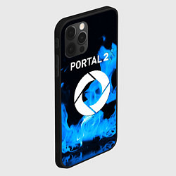 Чехол для iPhone 12 Pro Max Portal 2 blue flame, цвет: 3D-черный — фото 2