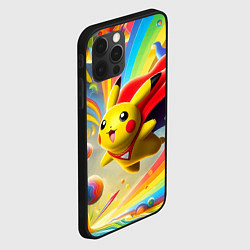 Чехол для iPhone 12 Pro Max Super Pikachu - ai art fantasy, цвет: 3D-черный — фото 2