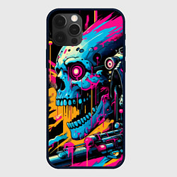 Чехол для iPhone 12 Pro Max Cool cyber skull - ai art, цвет: 3D-черный