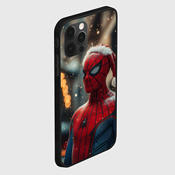 Чехол для iPhone 12 Pro Max New year Spider-man, цвет: 3D-черный — фото 2