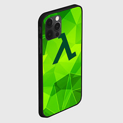 Чехол для iPhone 12 Pro Max Half-Life green poly, цвет: 3D-черный — фото 2