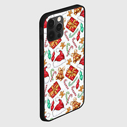 Чехол для iPhone 12 Pro Max Новогодний паттерн 2025, цвет: 3D-черный — фото 2