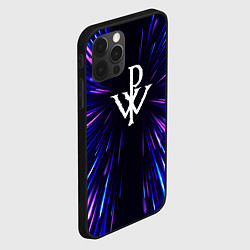 Чехол для iPhone 12 Pro Max Powerwolf neon energy, цвет: 3D-черный — фото 2