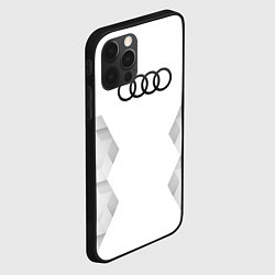 Чехол для iPhone 12 Pro Max Audi white poly, цвет: 3D-черный — фото 2