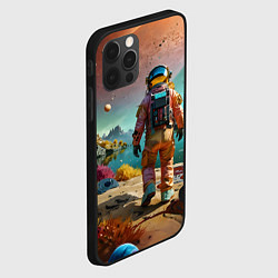 Чехол для iPhone 12 Pro Max Астронавт на красочной планете, цвет: 3D-черный — фото 2