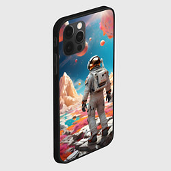 Чехол для iPhone 12 Pro Max Космонавт на розовой планете, цвет: 3D-черный — фото 2