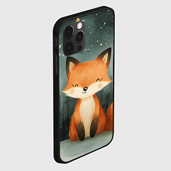 Чехол для iPhone 12 Pro Max Лисица в новогоднем лесу, цвет: 3D-черный — фото 2