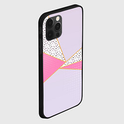 Чехол для iPhone 12 Pro Max Геометрическая абстракция с треугольниками и пятни, цвет: 3D-черный — фото 2