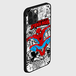Чехол для iPhone 12 Pro Max Человек паук комиксы, цвет: 3D-черный — фото 2