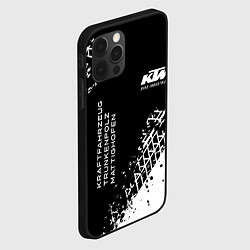 Чехол для iPhone 12 Pro Max KTM - следы от шин, цвет: 3D-черный — фото 2