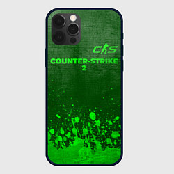 Чехол для iPhone 12 Pro Max Counter-Strike 2 - green gradient посередине, цвет: 3D-черный