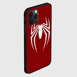 Чехол для iPhone 12 Pro Max SpiderMan - logo, цвет: 3D-черный — фото 2