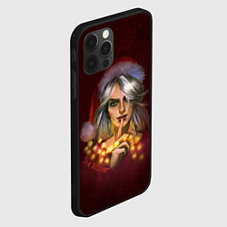 Чехол для iPhone 12 Pro Max Цирилла в шапке - The Witcher new year, цвет: 3D-черный — фото 2