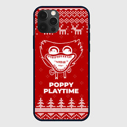 Чехол для iPhone 12 Pro Max Новогодний Poppy Playtime с оленями, цвет: 3D-черный