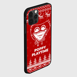 Чехол для iPhone 12 Pro Max Новогодний Poppy Playtime с оленями, цвет: 3D-черный — фото 2